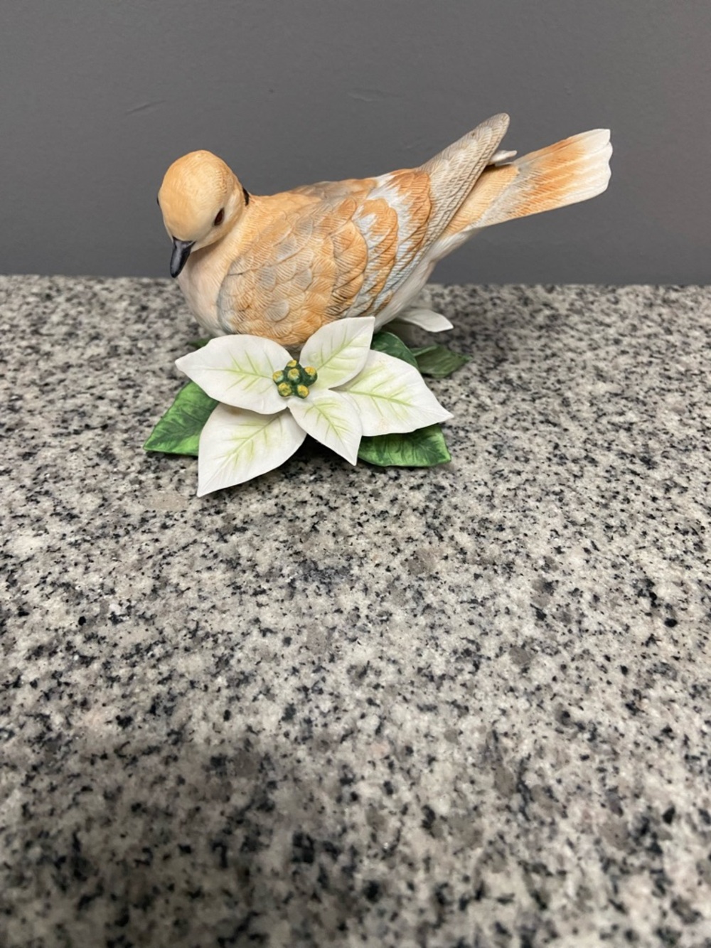 Vintage LENOX Turtle Dove Fine Porcelain Figurine Garden Birds 1980s Collectible
